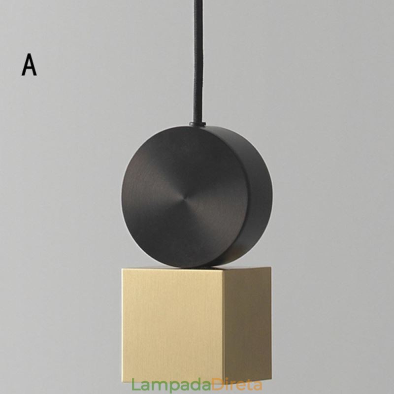 Luminária pendente moderna nórdica de acrílico, luminária geométrica de iluminação