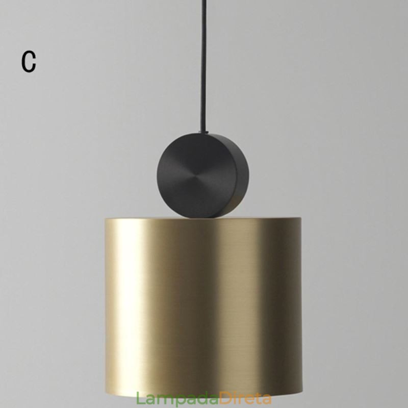 Luminária pendente moderna nórdica de acrílico, luminária geométrica de iluminação
