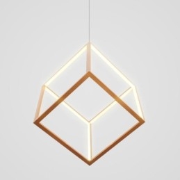Luminária pendente pós-moderna geométrica dourada