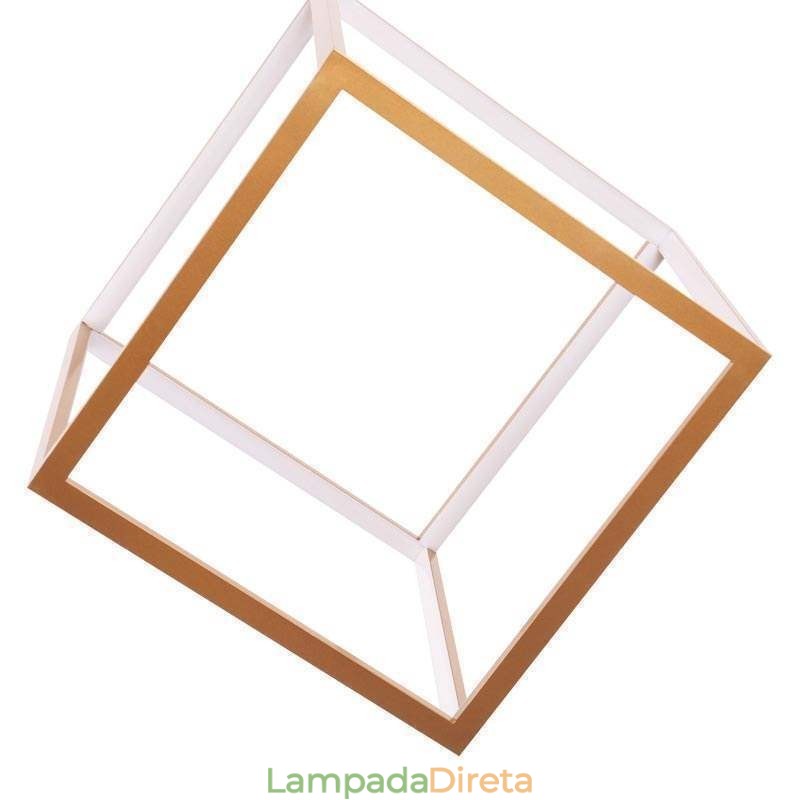 Luminária pendente pós-moderna geométrica dourada