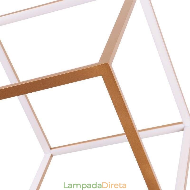 Luminária pendente pós-moderna geométrica dourada