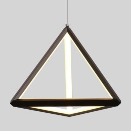 Luminária pendente pós-moderna, luz geométrica triangular, iluminação criativa de lâmpada