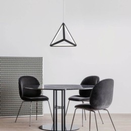 Luminária pendente pós-moderna, luz geométrica triangular, iluminação criativa de lâmpada