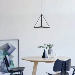 Luminária pendente pós-moderna, luz geométrica triangular, iluminação criativa de lâmpada