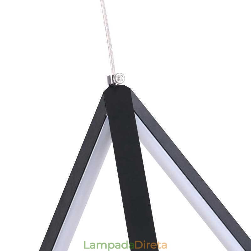 Luminária pendente pós-moderna, luz geométrica triangular, iluminação criativa de lâmpada