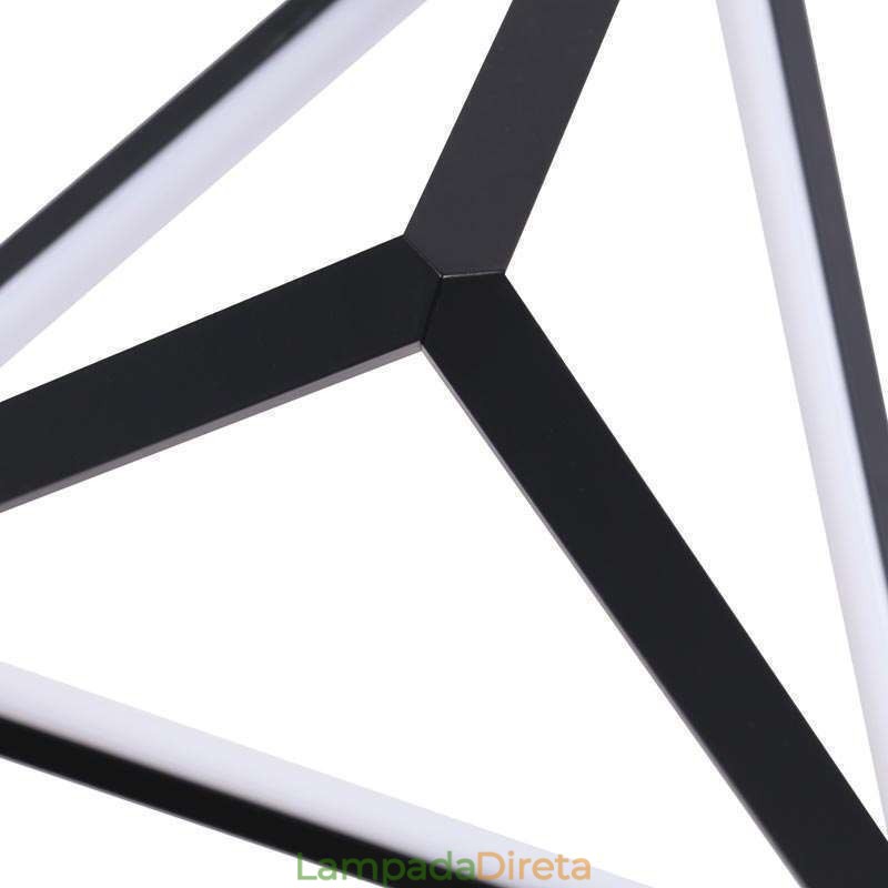 Luminária pendente pós-moderna, luz geométrica triangular, iluminação criativa de lâmpada