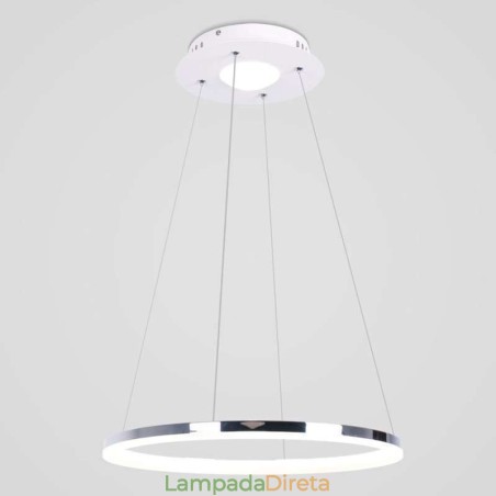 Luminária pendente moderna em acrílico circular 40cm Luminária pendente moderna em acrílico circular 40cm