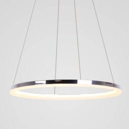 Luminária pendente moderna em acrílico circular 40cm