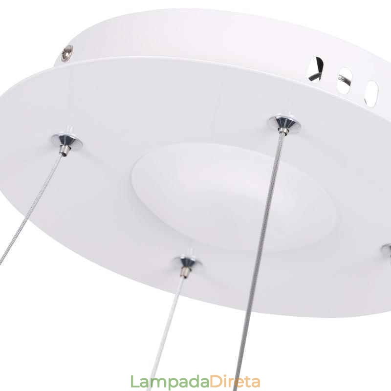 Luminária pendente moderna em acrílico circular 40cm
