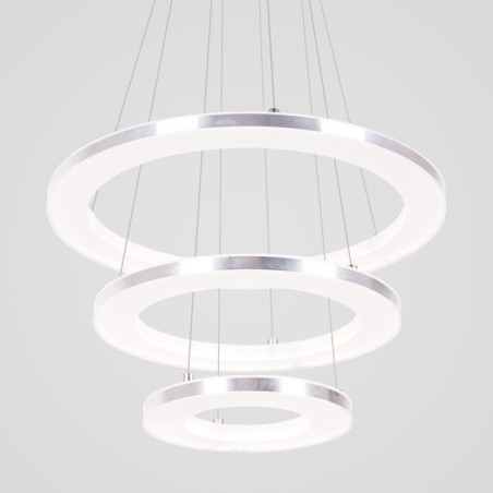 Luminária pendente moderna acrílica 3 anéis lâmpada 40+30+20cm Luminária pendente moderna acrílica 3 anéis lâmpada 40+30+20cm