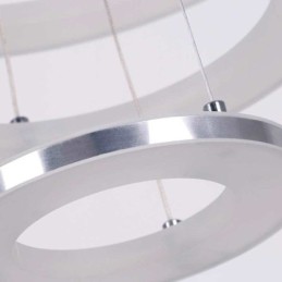 Luminária pendente moderna acrílica 3 anéis lâmpada 40+30+20cm