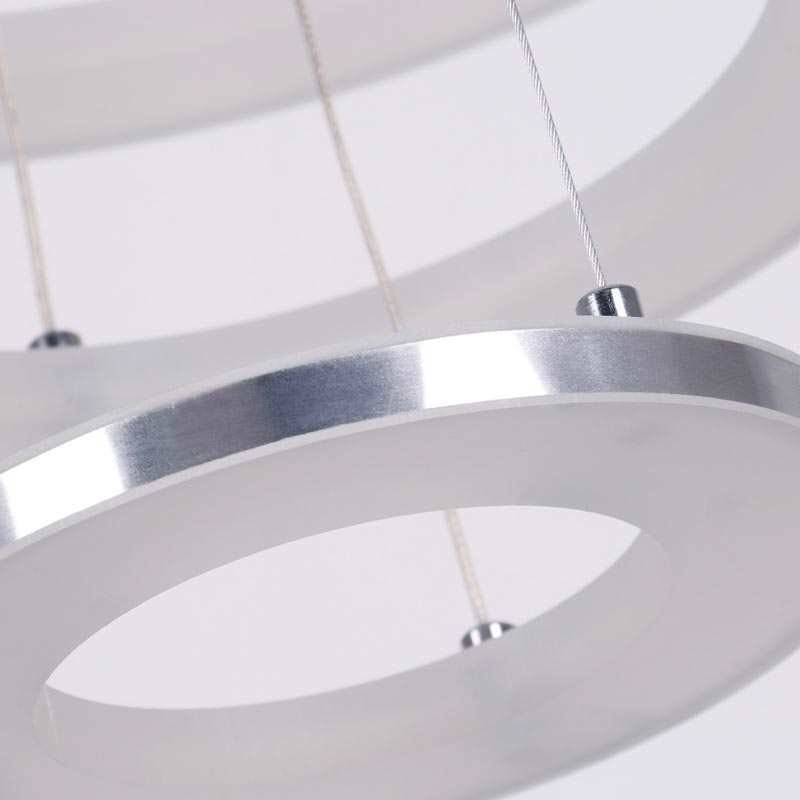 Luminária pendente moderna acrílica 3 anéis lâmpada 40+30+20cm