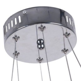 Luminária pendente moderna acrílica 2 anéis lâmpada 40+20cm