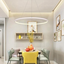 Luminária pendente moderna circular 60cm 80cm