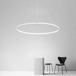 Luminária pendente moderna circular 60cm 80cm