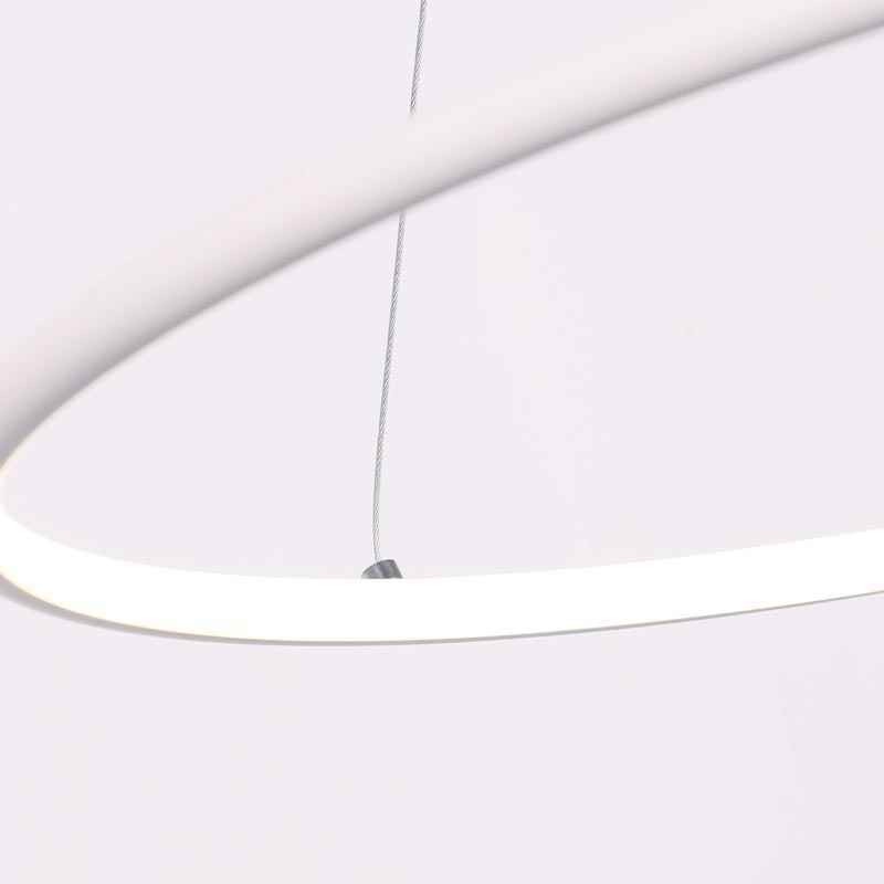 Luminária pendente moderna circular 60cm 80cm