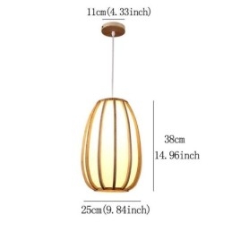 Luminária pendente de bambu Visual Comfort