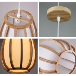 Luminária pendente de bambu Visual Comfort