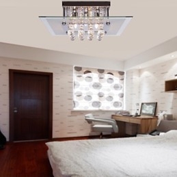 Luminária de teto moderna Crystal Living 5 luzes