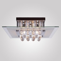 Luminária de teto moderna Crystal Living 5 luzes