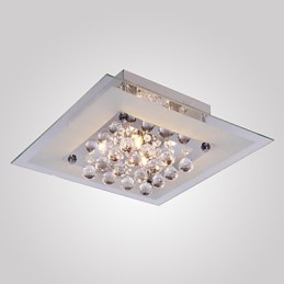 Luminária de teto moderna Crystal Living 5 luzes