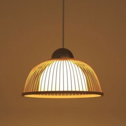 Luminária pendente moderna simples e descendente Luminária pendente especial de bambu Iluminação de cabeceira