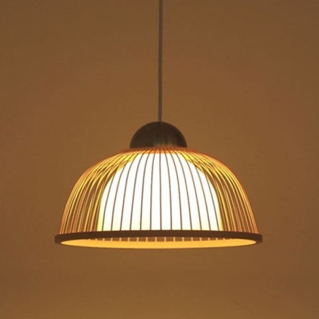 Luminária pendente moderna simples e descendente Luminária pendente especial de bambu Iluminação de cabeceira Luminária pendente moderna simples e descendente Luminária pendente especial de bambu Iluminação de cabeceira