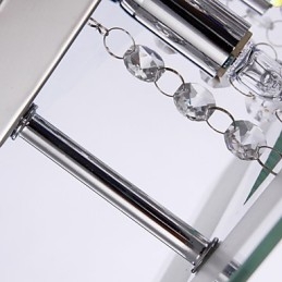 Luminária de teto moderna Crystal Living 5 luzes