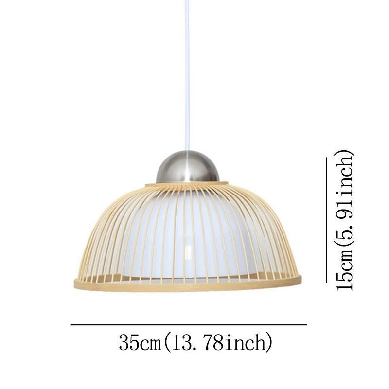 Luminária pendente moderna simples e descendente Luminária pendente especial de bambu Iluminação de cabeceira