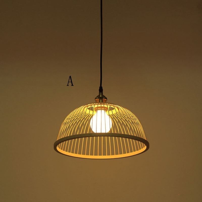 Luminária pendente de bambu Dome Luminária pendente tecida à mão
