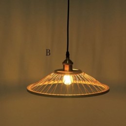 Luminária pendente de bambu Dome Luminária pendente tecida à mão