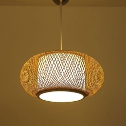 Luminária pendente decorativa de bambu Conforto visual