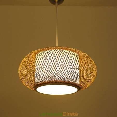 Luminária pendente decorativa de bambu Conforto visual Luminária pendente decorativa de bambu Conforto visual
