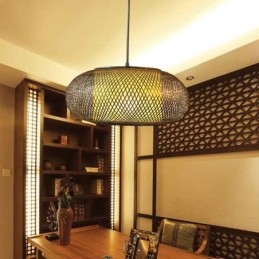 Luminária pendente decorativa de bambu Conforto visual
