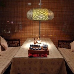 Luminária pendente decorativa de bambu Conforto visual