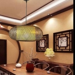 Luminária pendente decorativa de bambu Conforto visual