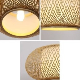 Luminária pendente decorativa de bambu Conforto visual