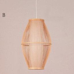 Luminária pendente clássica feita à mão em bambu