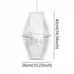 Luminária pendente clássica feita à mão em bambu