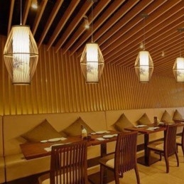 Luminária pendente clássica feita à mão em bambu