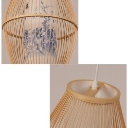 Luminária pendente clássica feita à mão em bambu