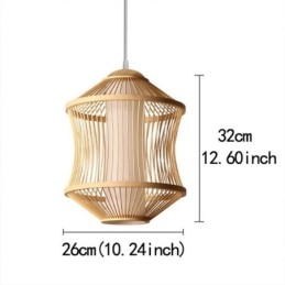 Luminária pendente em gaiola de bambu Visual Comfort