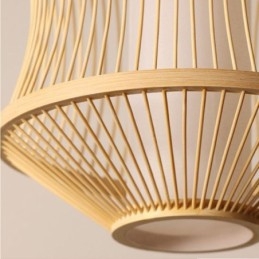 Luminária pendente em gaiola de bambu Visual Comfort