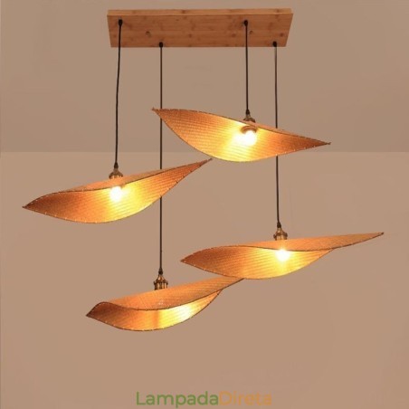 Luminária pendente criativa de folha Luminária pendente contemporânea de bambu Iluminação para sala de chá Luminária pendente criativa de folha Luminária pendente contemporânea de bambu Iluminação para sala de chá