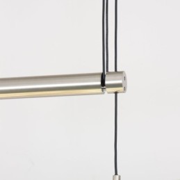 Luminária pendente moderna de 4 luzes com abajur de tecido e altura ajustável