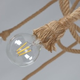 Estilo Retro 6 10 Cabeças Pendente Luz Corda De Cânhamo Lustre Vintage Luz De Teto