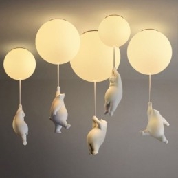 Nordic Ballon Luz de teto Acrílico Pendente Luz Crianças Crianças