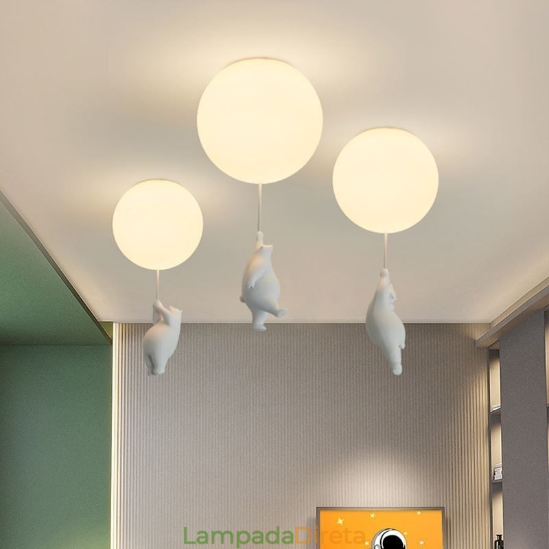 Nordic Ballon Luz de teto Acrílico Pendente Luz Crianças Crianças