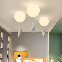 Nordic Ballon Luz de teto Acrílico Pendente Luz Crianças Crianças