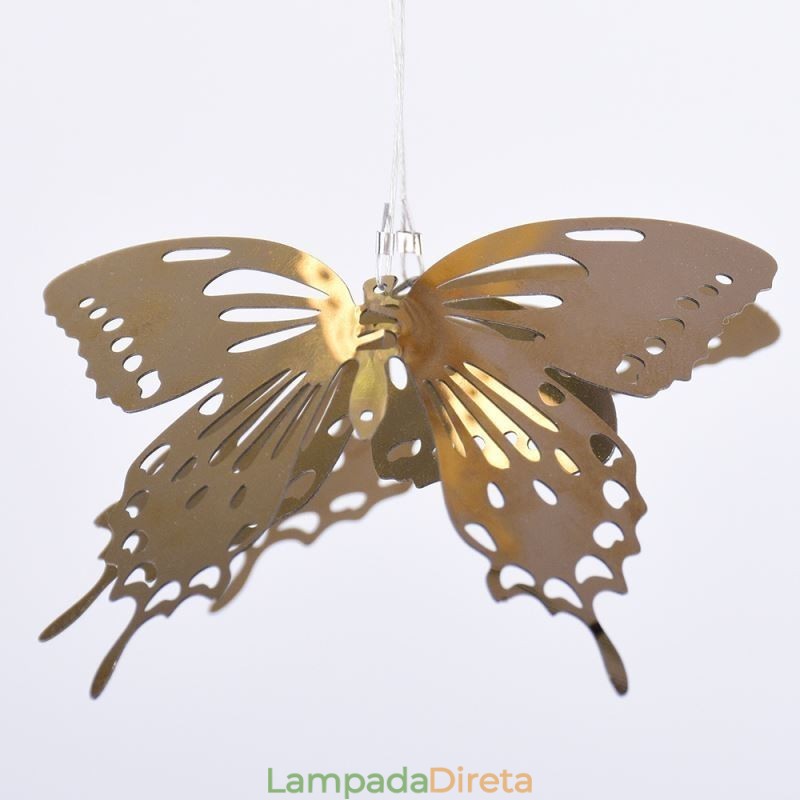 Luminária pendente nórdica Luminária pendente criativa de vidro borboleta